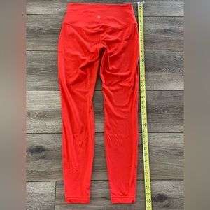 Lululemon red running tights sz8